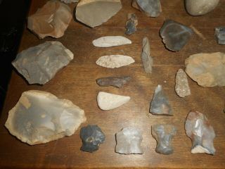Native American Artifact,  Indian stone tool,  blade,  axe,  scraper,  plummet,  arrowhead, 6