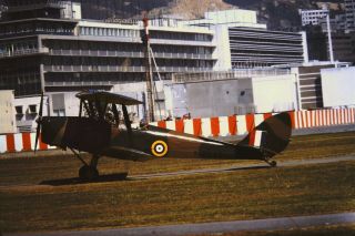 Hong Kong Photo Slide - Dh Tiger Moth T6645 - Kai Tak Airport Hkg - 1978