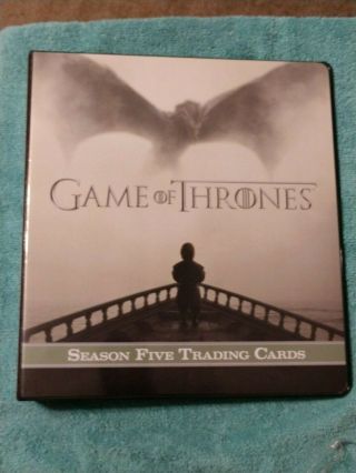 2016 Game Of Thrones Rare Season 5 Official Card Binder W/p3 Promo Card S&h