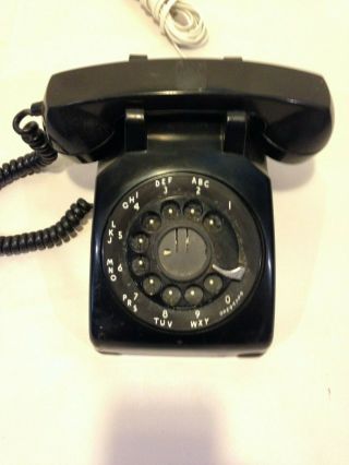 Rotary Dial Black Bell System Western Electric Desk Telephone