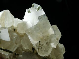 A Big Quartz Crystal Cluster With GREEN Epidote Crystals From Brazil 517gr e 7
