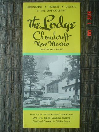 Brochure From The Lodge,  Cloudcroft,  Mexico - April 1957