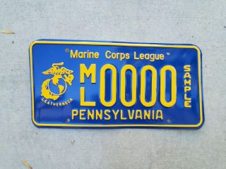 Pennsylvania Sample License Plate Marine Corps League Semper Fidelis Devil Dog