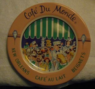 Cafe Du Monde Orleans Beignets Cafe Au Lait Souvenir 8 " Plate