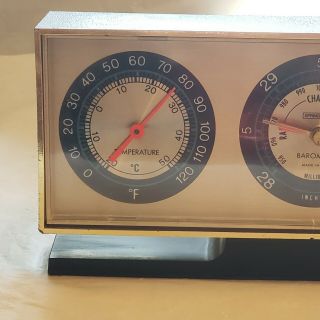 Vintage Plastic Springfield Instrument Co Desk Barometer Thermometer Hygrometer 3
