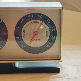 Vintage Plastic Springfield Instrument Co Desk Barometer Thermometer Hygrometer 5