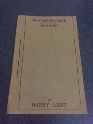 Rare Vintage Magic Trick Book Diversified Magic By Harry Leat 1924