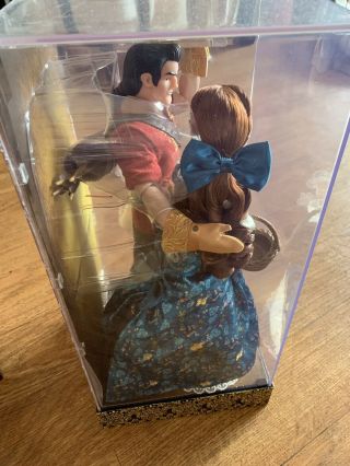 NIB Disney Fairytale Designer Limited Edition Belle And Gaston Doll Set 2