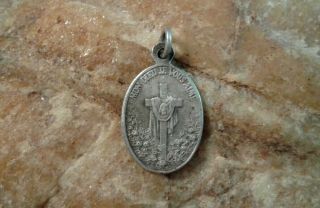 Vintage French Catholic Medal Saint Therese Of The Child Jesus And The Holy Face