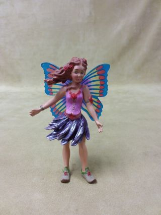 Fairy Girl Figure Safari Ltd 2008 Violet Fantasy Mythical Figure Butterfly Wings