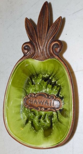 Vintage Treasure Craft Of Hawaii Pineapple Tiki Bar Garnish Dish Bowl