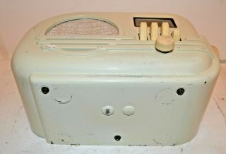 RARE 1940 ' s ART DECO PAINTED BAKELITE DELCO RADIO RECEIVER w/PUSHBUTTONS 4