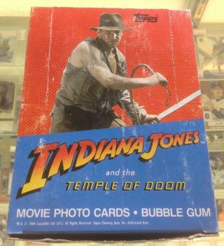 1984 Topps Indiana Jones Temple Of Doom Full Wax Box 36 Packs