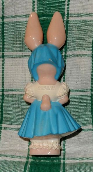 Knickerbocker Hard Plastic 1950s Bunny Rabbit Rattle Easter Decoration Toy d 3