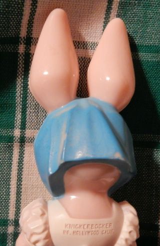 Knickerbocker Hard Plastic 1950s Bunny Rabbit Rattle Easter Decoration Toy d 7