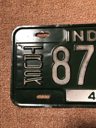 1965 Indiana Truck License Plate 87818A 2