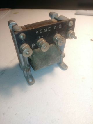 Rare 1920s Acme A - 2 Audio Amplifying Interstage Transformer Vintage Ham Radio