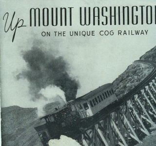 1940s Vintage Mount Washington Nh Cog Railway Booklet