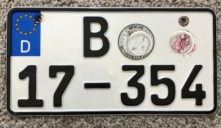 Germany Diplomatic / Consul License Plate U.  S.  Embassy Code 17