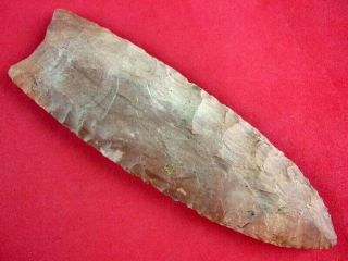 Fine Quality Authentic 4 3/4 Inch Missouri Clovis Point Indian Arrowheads