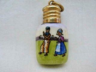 Rare Antique Miniature Porcelain Perfume Bottle.