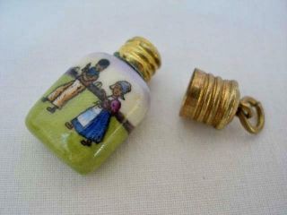 Rare Antique Miniature Porcelain Perfume Bottle. 5