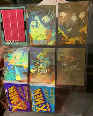 1992 Impel Marvel X - Men Series Complete Master Set (100 Cards) With Hologram Set
