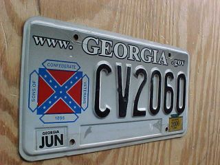 Collectible Georgia CV2060 GA Cobb Co 2006 Sons Of Confederate Veterans Li Plate 2