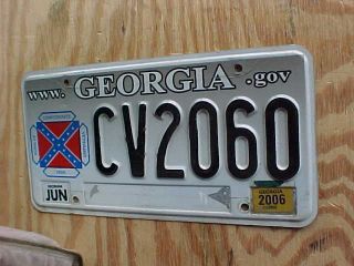 Collectible Georgia CV2060 GA Cobb Co 2006 Sons Of Confederate Veterans Li Plate 3