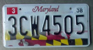 2008 Maryland Special License Plate.
