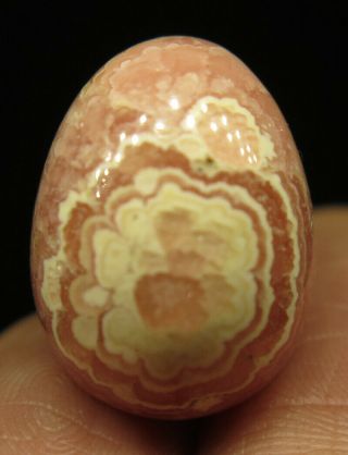 17mm 0.  2OZ NATURAL Pink Rhodochrosite Crystal Carving Egg from Argentina 6