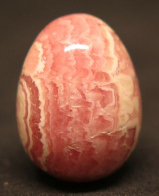 17mm 0.  2OZ NATURAL Pink Rhodochrosite Crystal Carving Egg from Argentina 7