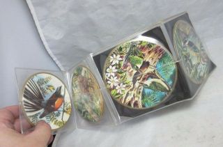 4x Vintage Souvenir Coasters From Zealand.  Birds