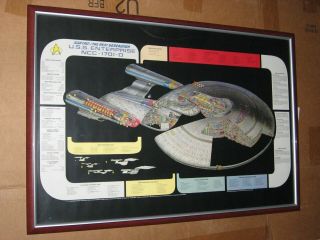 Star Trek Uss Enterprise Ncc - 1701 - D Cutaway Poster 36 " X 24 "