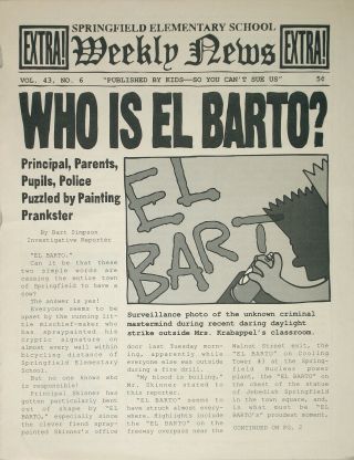 Who Is El Barto Weekly News (the Simpsons)