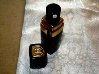 Vintage Chanel No 5 Spray Cologne Perfume.  25 Oz Black Refillable Bottle
