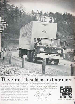 1961 Ford Tilt Tractor Cab Vintage Advertisement Rare Cdn Ad