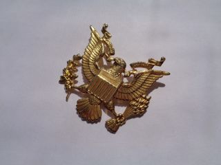 Vintage 2 - 1/4 " Eagle Cap Badge Pin E Pluribus Unum Military