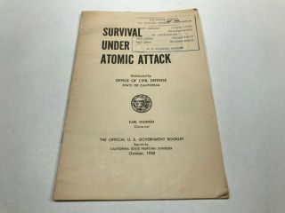 Vintage Civil Defense Booklet 