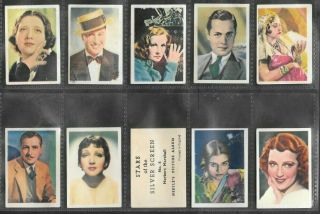 Nestle 1936 Scarce (film Stars) Full 100 Card Set  Stars Of The Screen