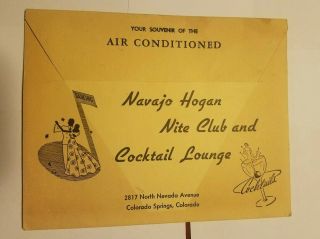 Vintage Navajo Hogan Nite Club & Coctail Souvenir Photo Colorado Springs