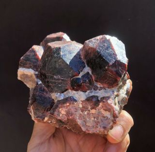 2.  4lbs Deep Red Garnet Crystals From Xinjiang,  China