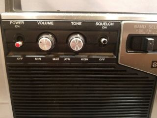 Vintage 3 Band SONY ICF - 7370W PSB/FM/AM AC Battery Portable Radio 1970’s 7