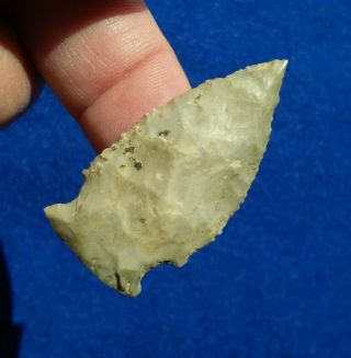 1 - 3/4 " Side Notched Illinois Arrowhead Authentic Indian Artifact Arrowheads