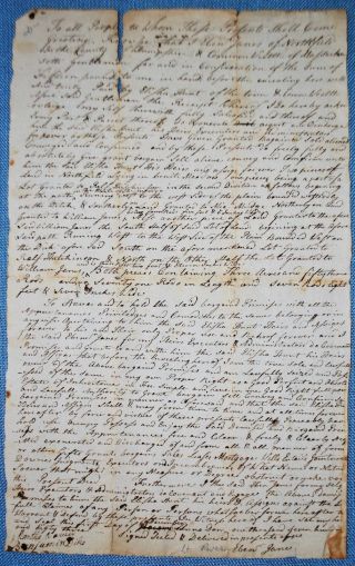 Deed For Land In Northfield,  Ma Dated Dec.  5,  1783 - By Rev.  War Lt.  Janes