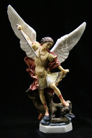 Saint St Michael The Archangel Catholic Italian Statue Made In Italy Religious