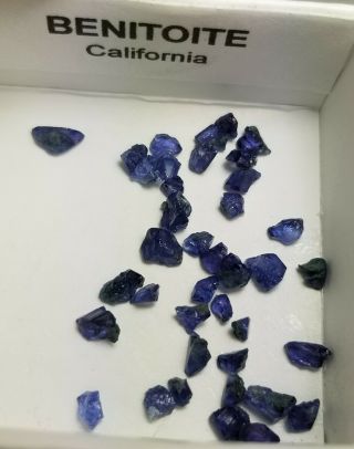 Rare Benitoite Crystals From The Gem Mine In California - - Bhw 30 - -