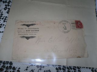 1911 HANDWRITTEN LETTER BAT GUANO BRACKEN TX 3