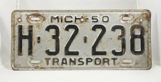 1950 - 1954 Michigan Transport License Plates - 5 Year Run - 4 Pairs / 1 Single