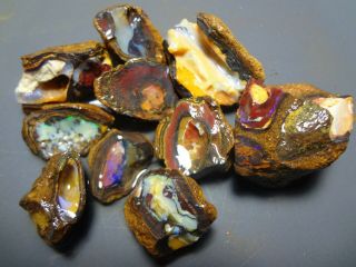 Lapidary: 380 Carat Parcel Of Natural Yowah Nuts.  Boulder Opal Rough Specimens